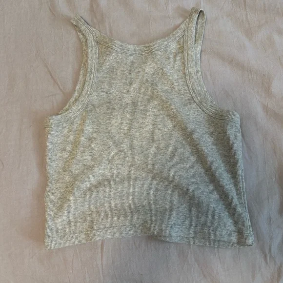 TNA Light Gray Ribbed Homestretch Tank - Picture 2 of 4